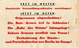 Ww2 Allied Shaef Leaflet To The German Troops Erst Im Westen W.  G.  32 Rare