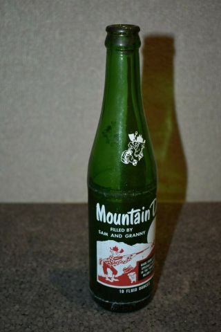 Vintage Rare Hillbilly Mountain Dew Bottle Filled By Sam And Granny