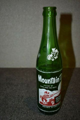 Vintage Rare Hillbilly Mountain Dew Bottle Filled By Zeph And The Vboys