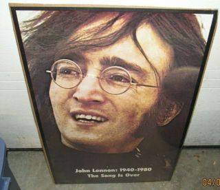 1980 John Lennon: 1940 - 1980 The Song Is Over Poster Rare