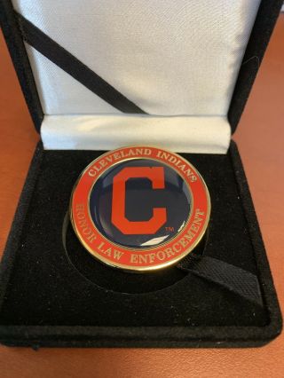 Cleveland Indians National Law Enforcement Officers Memorial Challenge Coin Rare