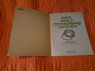 Vintage GUS WAS A CHRISTMAS GHOST by Jane Thayer PB Weekly Reader Rare 2