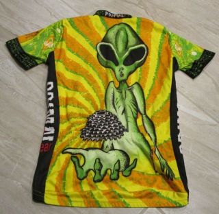 RARE Primal Wear Illegal Alien Cycling Jersey 3/4 Zip Men ' s size Small 2