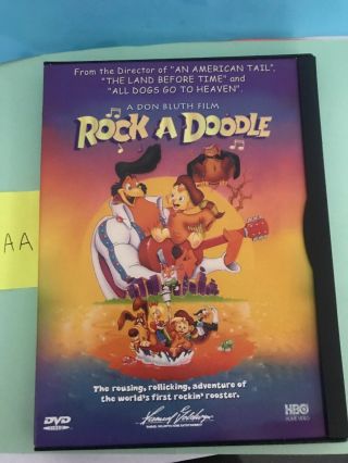 Rock - A - Doodle (dvd,  1999) Snapcase Rare