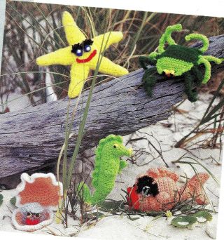 Rare/beach Time Sea Critters/toy/crochet Pattern Instructions Only