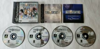 Final Fantasy Ix 9 - Playstation 1,  Ps1 - Black Label - Complete Cib - Rare Card