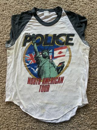 Police 1983 Tour Shirt Vintage,  Rare Rock N Roll Shirt Police Band Ultra Cool