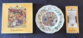 Rare Royal Doulton Brambly Hedge The Store Stump 8 " Plate Exceptional