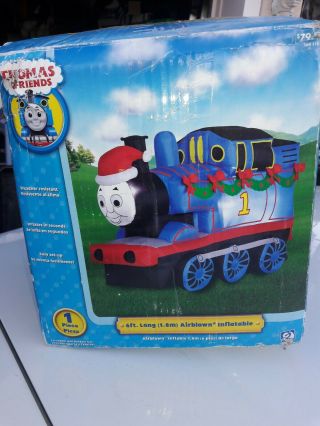 Rare 2008 Light Up Gemmy Christmas 6ft Thomas The Train Airblown Inflatable