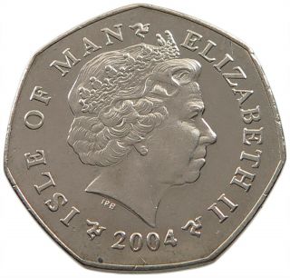 Isle Of Man 50 Pence 2004 Tt Rare Alb38 581