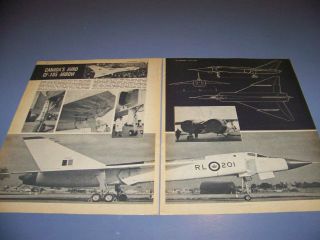Vintage.  Avro Cf - 105 " Roll - Out " History.  History/3 - Views/photos.  Rare (323q)
