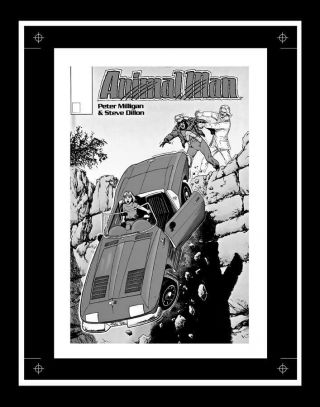 Brian Bolland Animal Man 29 Rare Production Art Cover Monotone