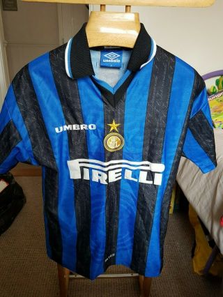 Rare Old Inter Milan Football Shirt Size Medium
