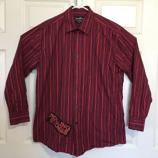 2004 The Rolling Stones Long Sleeve Dress Shirt Dragonfly Vintage Rare Mens 2xl