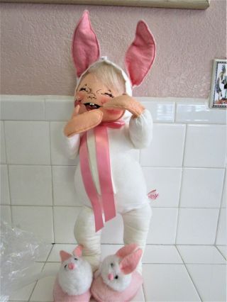 Annalee Easter Bunny Kid Rare Closed Eyes Adorable