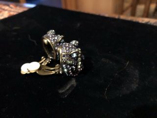 Rare Heidi Daus Foo Fu Dog Earrings Clip SWAROVSKI CRYSTAL PAIR 8