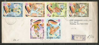 U.  A.  Emirates Ras Al Khaima 1972 Olympic Games Munich Posted F.  D.  C //super Rare//