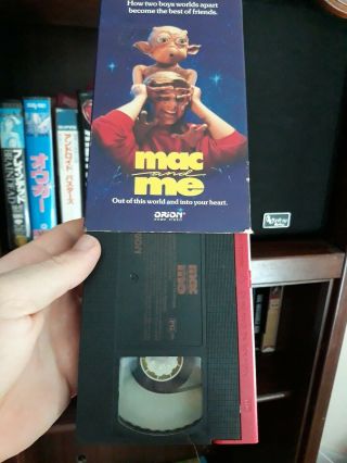 Mac And Me Vhs (rare Red Top)