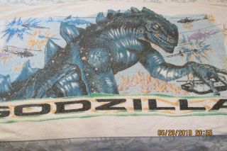 Godzilla 1998 Toho Ltd.  Beach Towel Or Bath Wall Hanging Rare Vintage Find