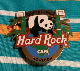 Hard Rock Cafe Hrc Kowloon Save The Panda Collectible Pin Rare Authentic