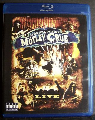 Motley Crue - Carnival Of Sins Live (blu - Ray Disc,  2008) Out Of Print Rare