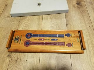Noble Games Cherry Cribbage Board Game Two Track Rare to Find COMPLETE 6