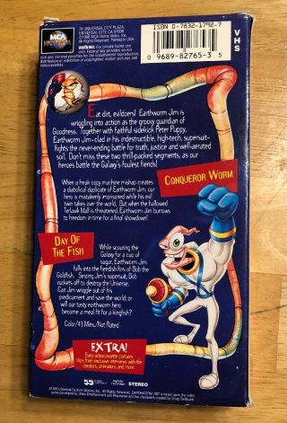 Earthworm Jim Volume 2 Conqueror Worm (VHS,  1995) RARE Day Of The Fish 4