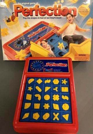 Vintage 1990 Milton Bradley Game Of Perfection - 100 Complete Box Rare