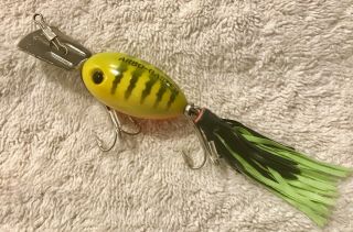 Fishing Lure Fred Arbogast 1/4oz Arbo Gaster Rare Chartreuse Green Crawfish Bait