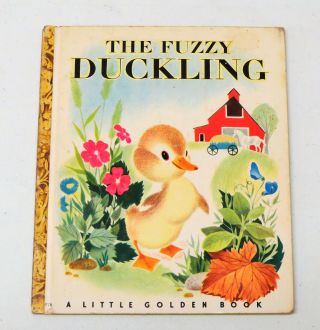 Vintage The Fuzzy Duckling Little Golden Book First " A " Edition 1948 Rare