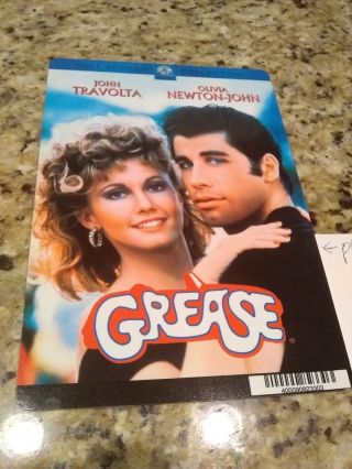 (2) Grease Classics 1&2 Movie Backers Cards - 1 Rare Plastic (NOT A DVD) 2