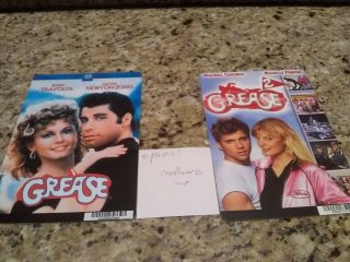 (2) Grease Classics 1&2 Movie Backers Cards - 1 Rare Plastic (NOT A DVD) 4