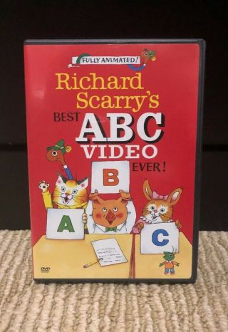 Richard Scarrys Best Abc Video Ever Dvd Rare Fully Animated