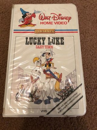 Disney - Lucky Luke: Daisy Town Vhs (white Clam Shell) Rare