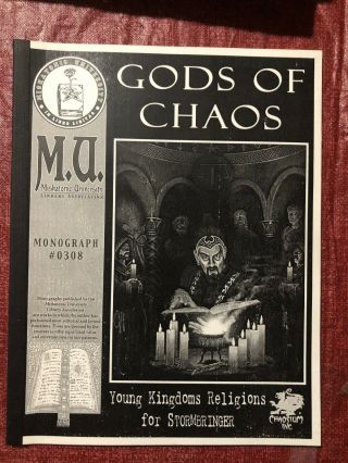 Chaosium Call Of Cthulhu Monograph 0308,  Gods Of Chaos,  Rare And Oop