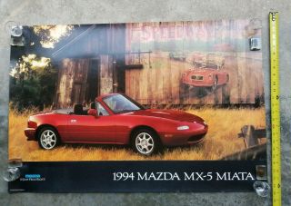 1994 Mazda Mx - 5 Miata Poster Vintage Rare Collectible