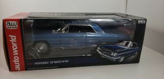 1/18 Auto World Rare Timeless Exclusive 1962 Pontiac Grand Prix Blue 1 Of 1002