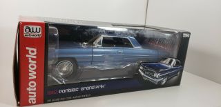 1/18 Auto World Rare Timeless Exclusive 1962 Pontiac Grand Prix blue 1 of 1002 6