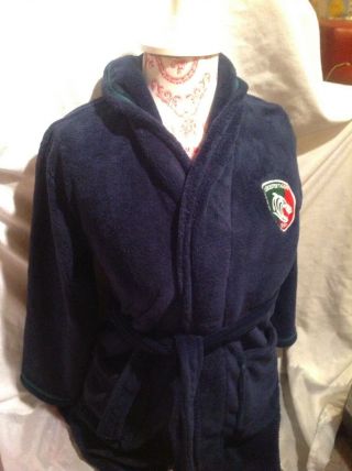 Leicester Tigers Boys Kids Dressing Gown 10 - 11 Rare Ble Good Pockets Rugby rfc 2