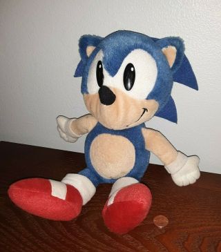 Vintage 1993 Caltoy Sega Sonic The Hedgehog Plush Toy 15 " Stuffed Animal Rare