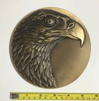 Rare Cia 3d Brass Eagle Wall Decor