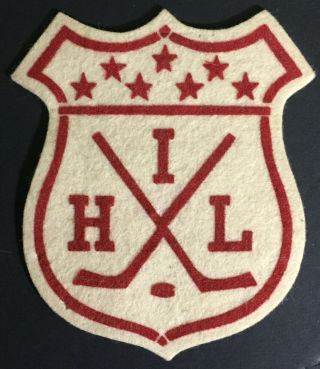 1962 International Hockey League Ihl Jersey Patch Felt Old Rare Vtg