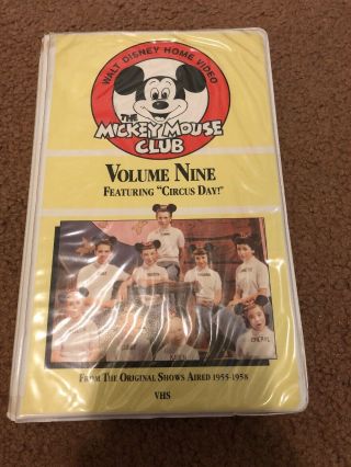 Disney - The Mickey Mouse Club Vol 9 Vhs (white Clam Shell) Rare/htf