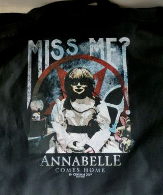 Rare Exclusive 2019 Annabelle Comes Home Movie Horror Tote Hand Bag