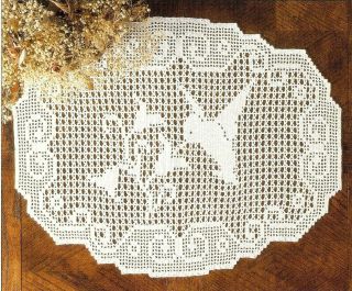 Rare/exquisite Hummingbird Centerpiece Doily/crochet Pattern Instructions Only