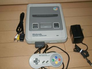 Nintendo Snes Famicom Console 1 Chip 01 Rare Power Adapter Japan Work