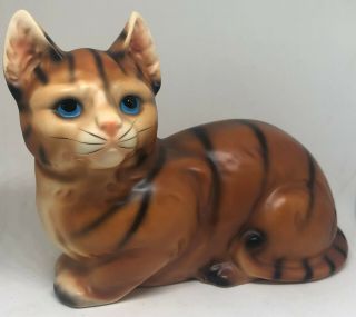 Rare Vintage Ceramic Cat Kitten Figurine 1960 