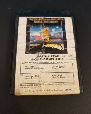 Rare The Grateful Dead From The Mars Hotel Eight 8 Track Tape Gd102