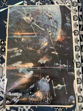 Rare 1977 Star Wars 20th Century Fox Records Movie Poster Nr