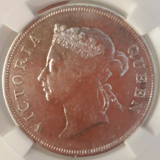 Straits Settlement Queen Victoria 1900 50 Cents - Xf/au (rare Coin)